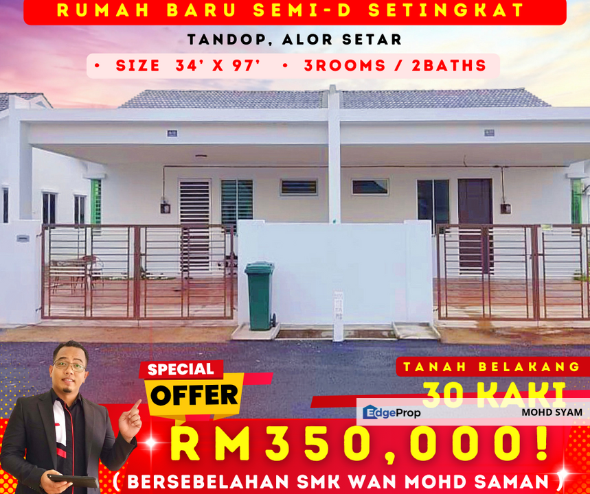 RUMAH BARU ( SEMI - D ) ALOR SETAR, KEDAH 2024, Kedah, Alor Setar