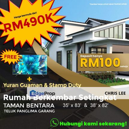 New project single storey Semi D, Jalan Merbuk, Taman Bentara, Selangor, Telok Panglima Garang