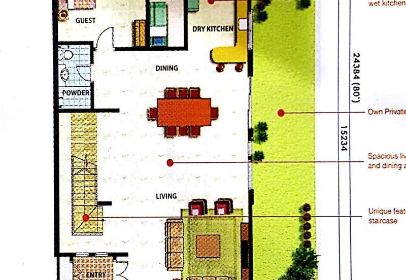 Kemuning Residences, 3 Storey Garden Bungalow,40x80sqft, Built up 3829sqft, With Club House