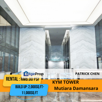 MSC Office Mutiara Damansara for rent @ Petaling Jaya - KYM Tower, Selangor, Mutiara Damansara