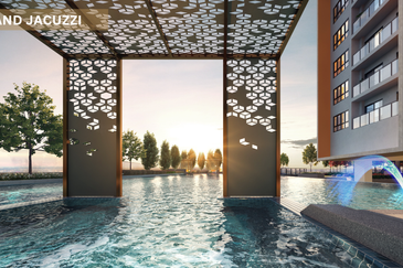 Temasya Prisma , Freehold serviced apartment, 1+1BR spacious living with balcony & yard, Walking distance to LRT and LRT station