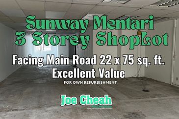 Sunway 3 Storey Shop Facing The Main Road Sale RM2.3m Jalan PJS 8/8 Sunway Mentari