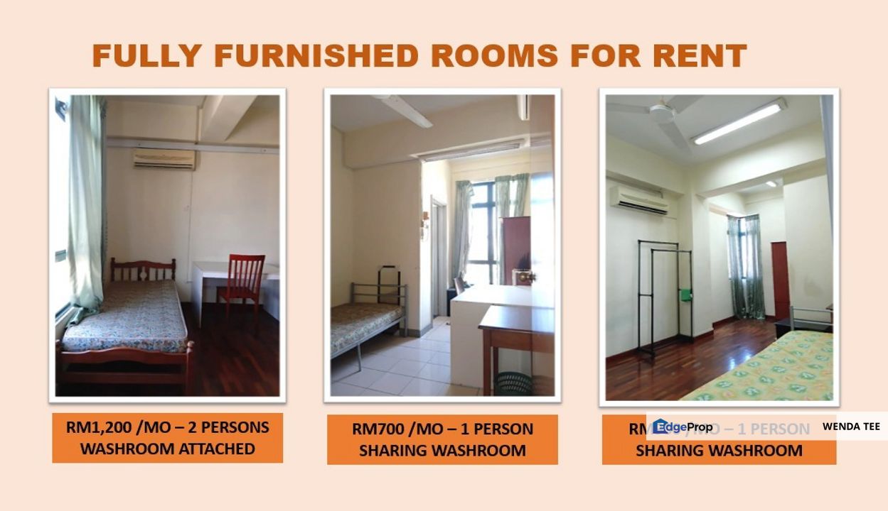 STUDENT READY ROOMS | WHOLE UNIT FOR RENT-FULLY FURNISHED, Selangor, Petaling Jaya