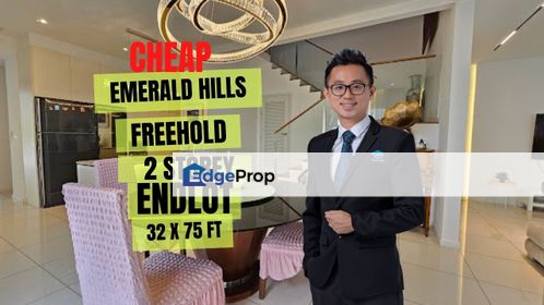 CHEAP Emerald Hills 2 storey Superlink Endlot with 10 feet extra side land, Kuala Lumpur, Cheras