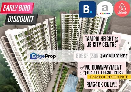 PERLING TAMPOI HEIGHT APARTMENT - 3 BEDROOMS FOR SALES, Johor, Johor Bahru