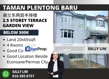 Plentong Baru @ Permas 2.5 Storey Terrace Unblock View Full Loan, Johor, Masai